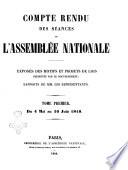 Compte rendu des séances de l'Assemblée nationale exposés des motifs et projets de lois présentés par le gouvernement
