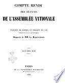 Compte rendu des séances de l'Assemblée nationale exposés des motifs et projets de lois présentés par le gouvernement