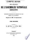 Compte rendu des séances de l'Assemblée nationale législative