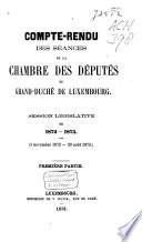 Compte-rendu des séances de la Chambre des Députés du Grand-Duché de Luxembourg