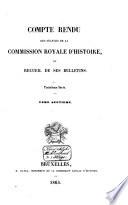 Compte rendu des séances de la Commission Royale d'Histoire, ou Recueil de ses bulletins