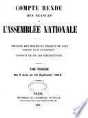 Compte rendu des séances des l'Assemblée nationale