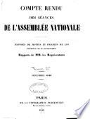 Compte rendu des séances des l'Assemblée nationale