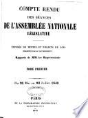 Compte rendu des séances des l'Assemblée nationale