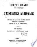 Compte rendu des séances des l'Assemblée nationale