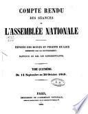 Compte rendu des séances des l'Assemblée nationale