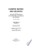 Compte rendu des séances