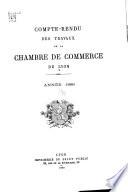 Compte rendu des travaux de la Chambre de commerce de Lyon