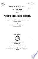 Compte rendu des travaux du congrès de la propriété littéraire et artistique [à Bruxelles, 1858]