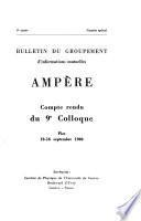 Compte rendu du 9e colloque, Pise, 12-16 septembre 1960
