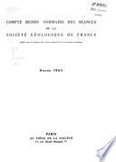 Compte rendu sommaire des séances de la Société géologique de France