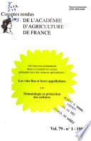 Comptes rendus de l'Académie d'agriculture de France