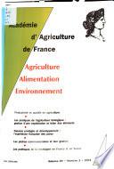 Comptes rendus de l'Académie d'agriculture de France