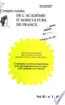 Comptes rendus de l'Académie d'agriculture de France