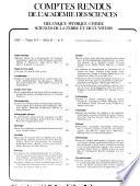 Comptes rendus de l'Académie des sciences