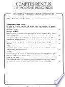 Comptes rendus de l'Académie des sciences