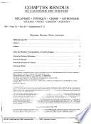 Comptes rendus de l'Académie des sciences