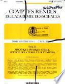 Comptes rendus de l'Académie des sciences