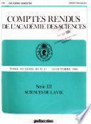 Comptes rendus de l'Académie des sciences