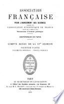 Comptes-rendus de la ... session