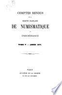 Comptes rendus de la Société française de numismatique de d'archéologie