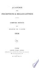 Comptes rendus des séances - Académie des inscriptions & belles-lettres