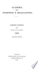 Comptes rendus des séances - Académie des inscriptions & belles-lettres