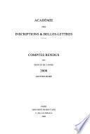 Comptes rendus des séances - Académie des inscriptions & belles-lettres