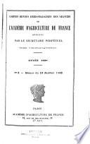 Comptes rendus des séances de l'Académie d'Agriculture de France