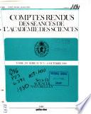 Comptes rendus des séances de l'Académie des sciences