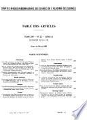 Comptes rendus des séances de l'Academie des sciences