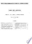Comptes rendus des séances de l'Académie des sciences