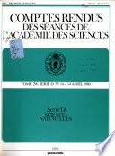 Comptes rendus des séances de l'Académie des sciences