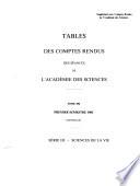 Comptes rendus des séances de l'Académie des sciences
