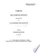 Comptes rendus des séances de l'Académie des sciences