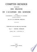 Comptes rendus des séances de l'Académie des sciences