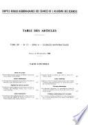 Comptes rendus des séances de l'Académie des sciences
