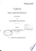 Comptes rendus des séances de l'Académie des sciences