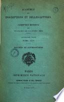 Comptes rendus des séances de l'année - Académie des inscriptions et belles-lettres