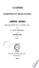 Comptes rendus des séances de l'année - Académie des inscriptions et belles-lettres