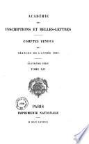 Comptes rendus des séances de l'année - Académie des inscriptions et belles-lettres