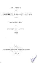 Comptes rendus des séances de l'année - Académie des inscriptions et belles-lettres