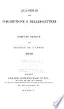 Comptes rendus des séances de l'année ...