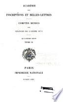 Comptes rendus des séances de l'année ...