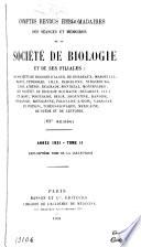 Comptes rendus des séances de la Société de biologie et de ses filiales et associées