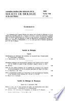 Comptes rendus des séances de la Société de biologie et des ses filiales