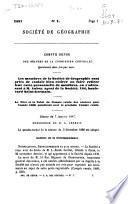 Comptes rendus des séances de la Société de géographie et de la Commission centrale