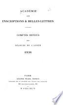Comptes rendus des séances