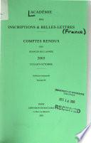 Comptes rendus des séances