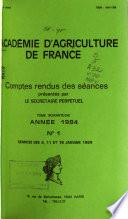 Comptes rendus des séances